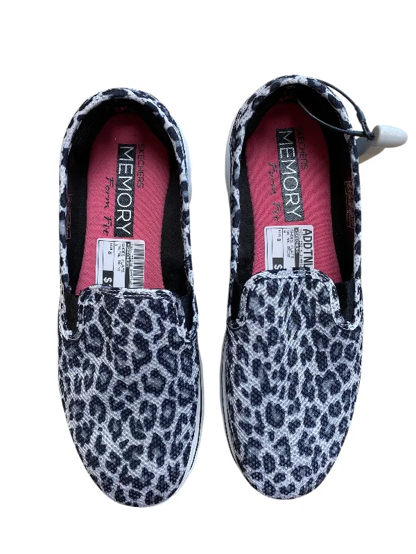 Flats with ventilated heel layers -Shoes Flats By Skechers In Animal Print, Size: 8