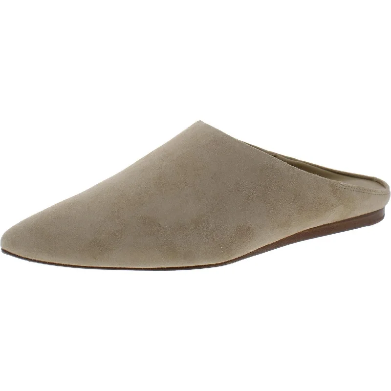 Flats for outdoor dusk strolls -Vince Womens Cay Suede Pointed Toe Mules