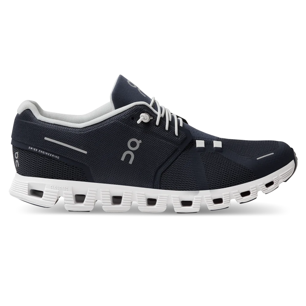 Running shoe for idle run dawns -On Running Men's Cloud 5 Midnight / White