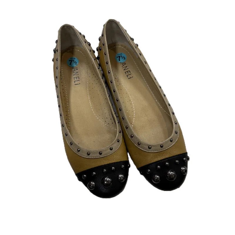 Flats for casual summer events -Shoes Flats By Vaneli In Black & Brown, Size: 7.5