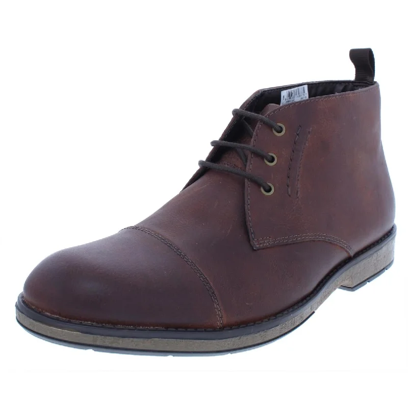 Clarks Mens Hinman Mid Leather Ankle Chukka Boots