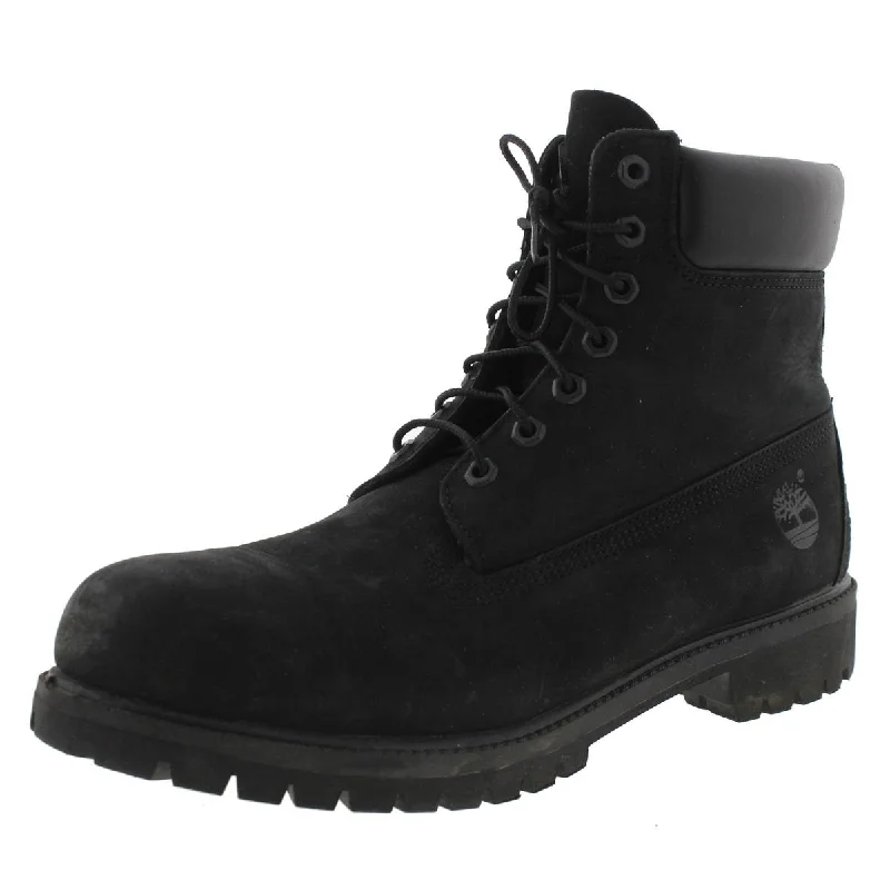 Timberland Mens Premium Nubuck Waterproof Combat & Lace-Up Boots