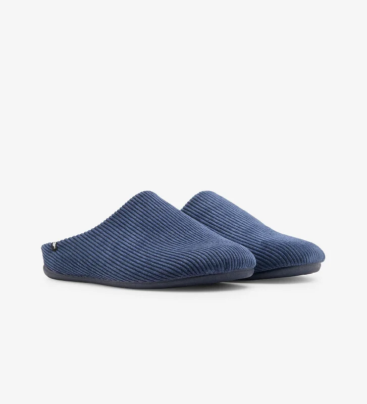 Slippers with solid nap soles -Pitas corduroy mule slippers