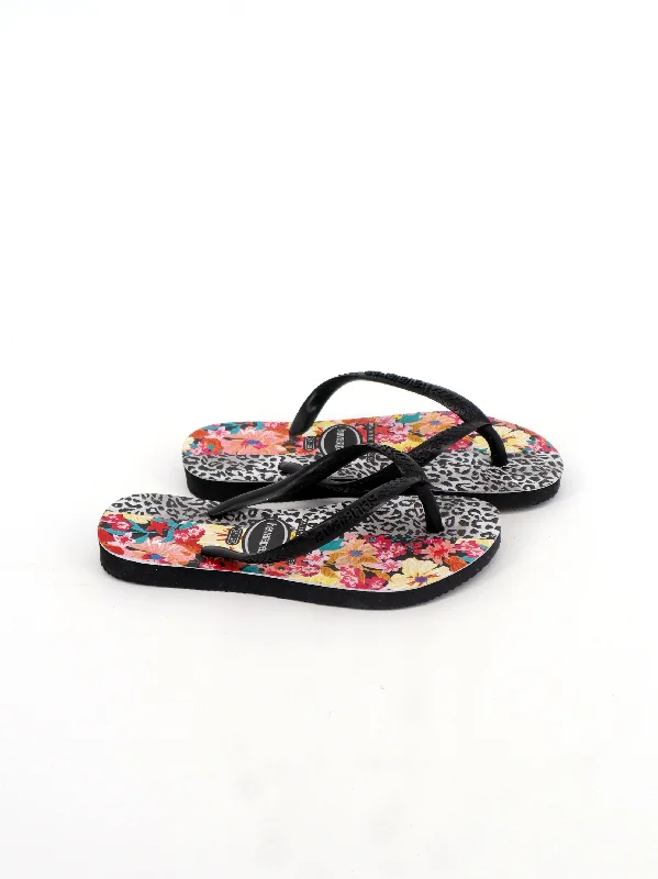 Slippers with tough nap beds -Kid's Girl Printed Slippers,Multi