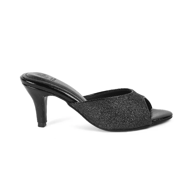 Sandals for soggy paths -Tresmode Pari Black Women's Dress Heel Sandals