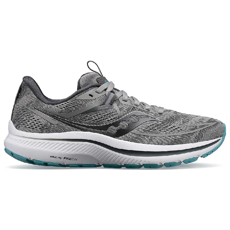 Running shoe for chilly dawn runs -Saucony Omni 21 Alloy/Rainfall Running Shoe (Women's)