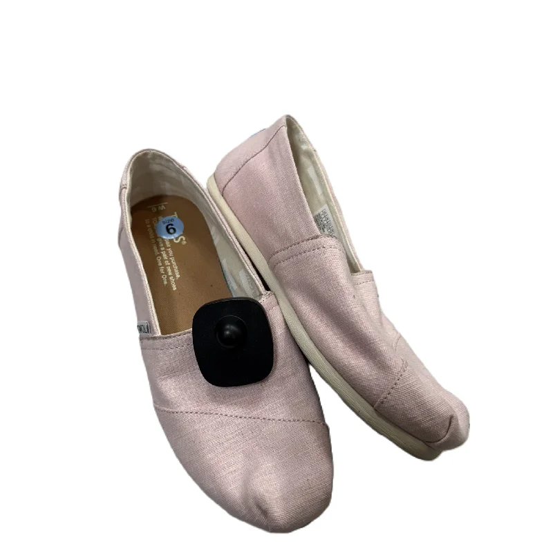 Flats for men with knee aches -Shoes Flats By Toms In Pink, Size: 6