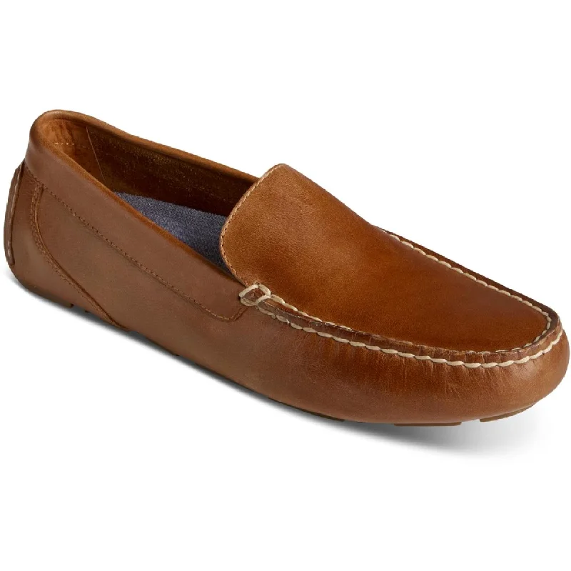 Slip-on loafers for quick evening grace-Sperry Mens Davenport Leather Slip On Loafers