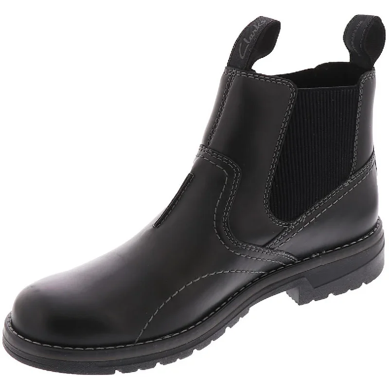 Clarks Mens Morris Easy Leather aNKL Chelsea Boots