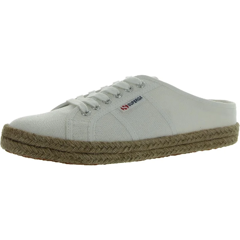 Flats with guarded toe zones -Superga Womens ROPE Round toe Lace Up Mules