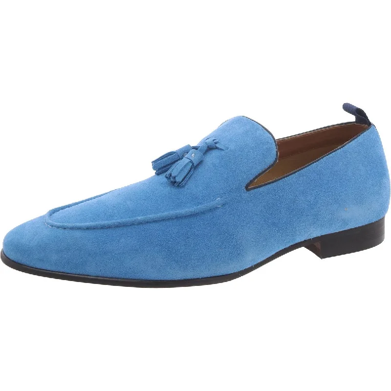 Affordable loafers for family evening calm-Steve Madden Mens Edwidge Suede Tassel Loafers