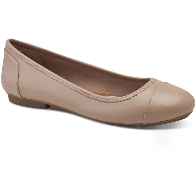 Flats with lightweight canvas uppers -Style & Co. Womens Trishhp Faux Leather Slip On Ballet Flats