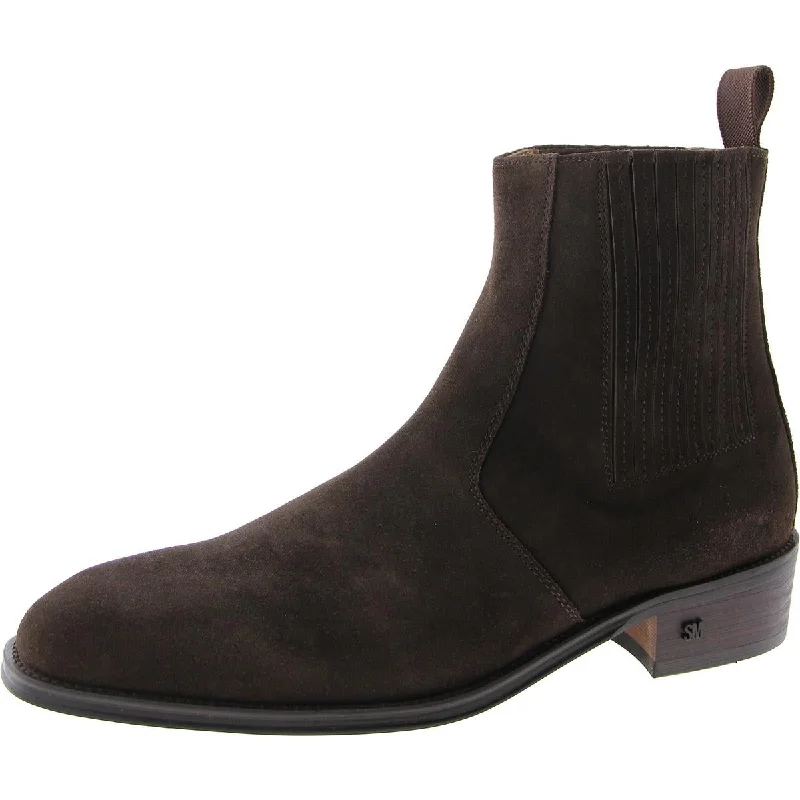 Steve Madden Mens Huston Suede Ankle Chelsea Boots