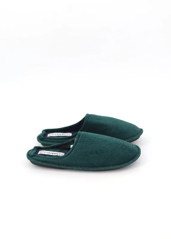 Slippers with swift nap repose -Men's Plain Slippers,Green