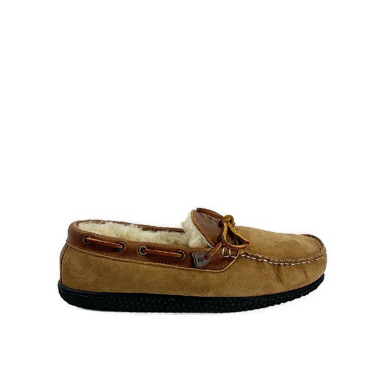 Slippers with rye nap blend -In Stock Men’s Hearth ESQ Slipper: Chestnut