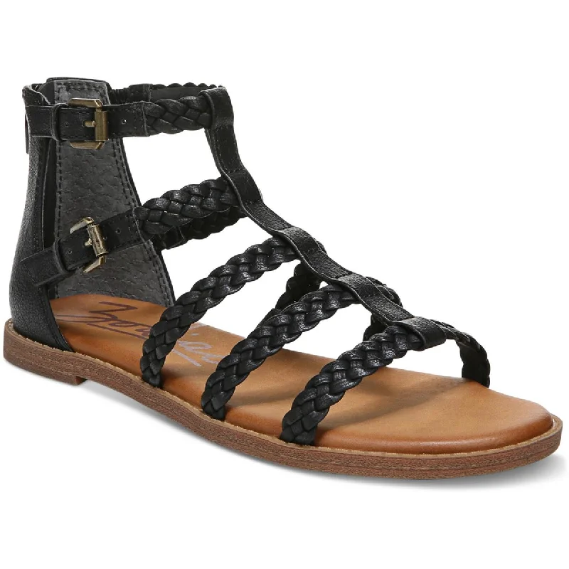 Sandals for soggy paths -Zodiac Womens Camelia Faux Leather Caged Gladiator Sandals