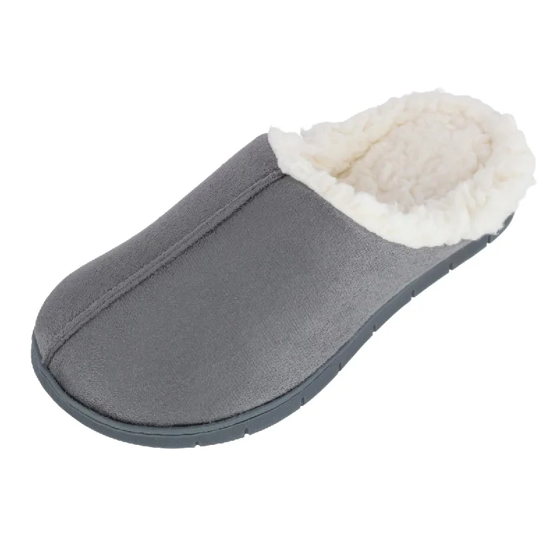 Slippers with twill nap prints -Women's Recycled Microsuede Rory Hoodback Slipper