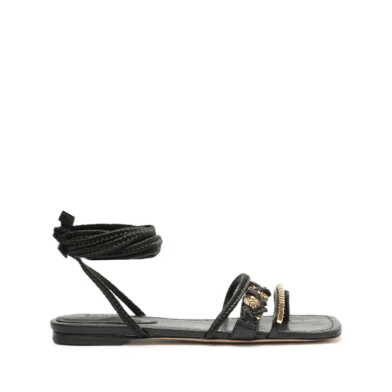 Flats with plush sole padding -Guadalupe Leather Sandal