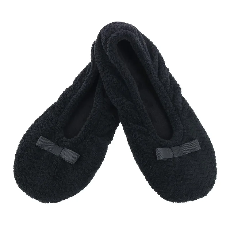 Slippers for moist nap rooms -Women's Chevron Microterry Ballerina Slipper