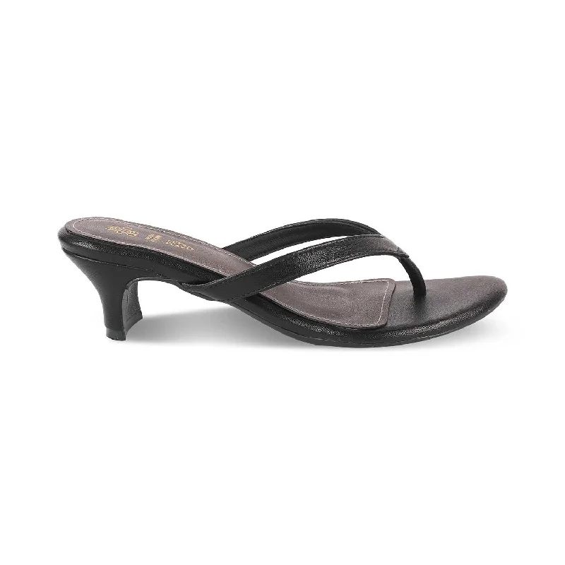 Sandals with chic styles -The Puglia Black Women's Dress Heel Sandals Tresmode