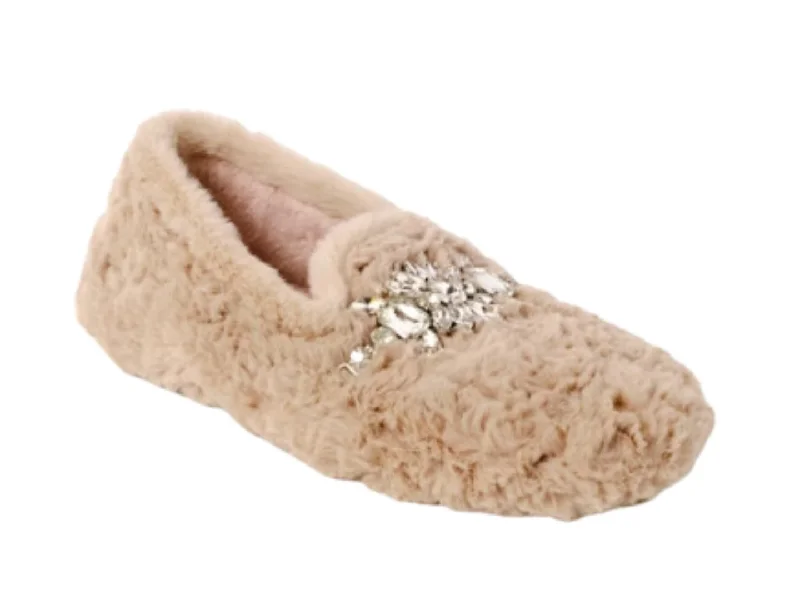 Fashionable loafers for warm night refinement-Free People: Slumber Party Loafer Slipper in Vanilla Latte