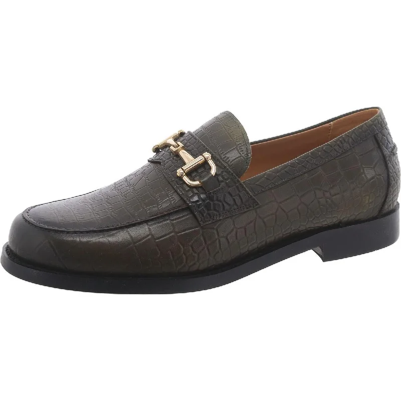 Soft loafers for cozy night tranquility-Steve Madden Mens Wallace Leather Bit Loafers