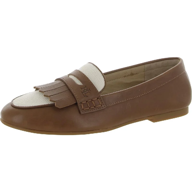 Fashionable loafers for warm dusk sophistication-Lauren Ralph Lauren Womens Adison Kilt  Leather Embellished Loafers