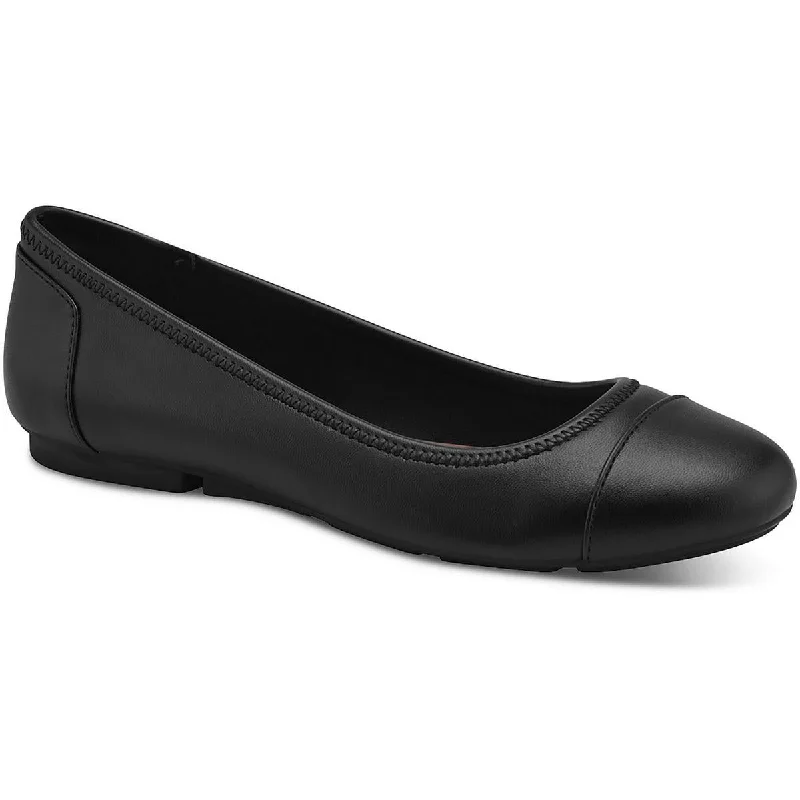 Flats for casual picnic strolls -Style & Co. Womens TRISHH Faux Leather Round toe Flat Shoes