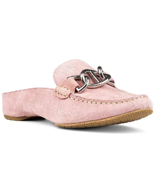 Slippers with low nap hush -Donald Pliner Barney Leather Mule