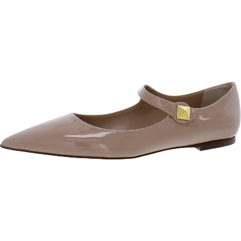 Flats for casual dusk lunches -Valentino Garavani Womens Ballerina Patent Slip-On Mary Janes