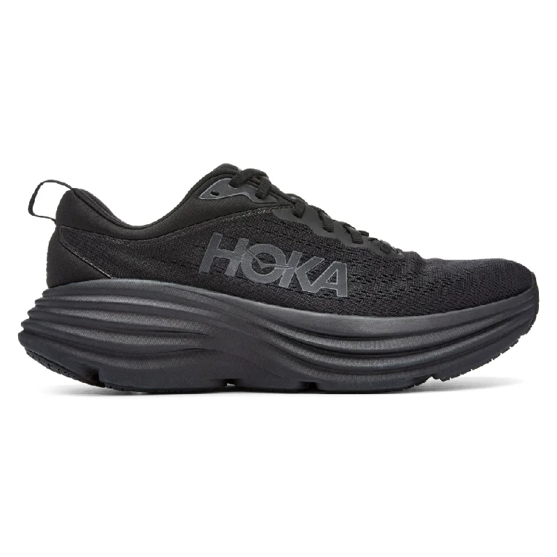 Running shoe for long run stints -Hoka Bondi 8 Black/Black Running Shoe (Women's)