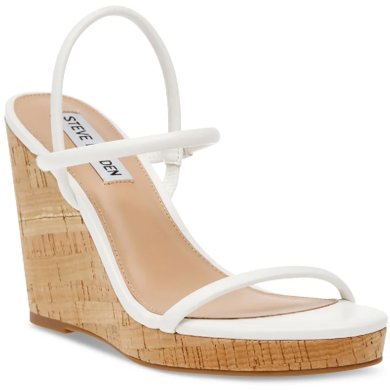 Sandals for outdoor pros -Steve Madden Womens Udell Cork Slip On Wedge Sandals