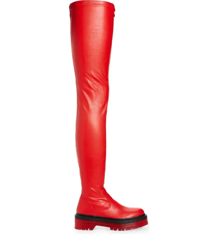 SURGPLATFORM-RED FLAT BOOT