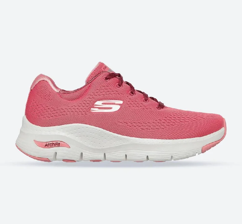 Women's Wide Fit Skechers 149057 Unny Outlook Sports Sneakers - Rose