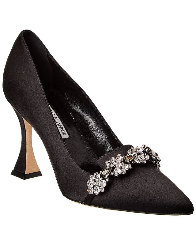 Manolo Blahnik Perlonhi 90 Satin Pump