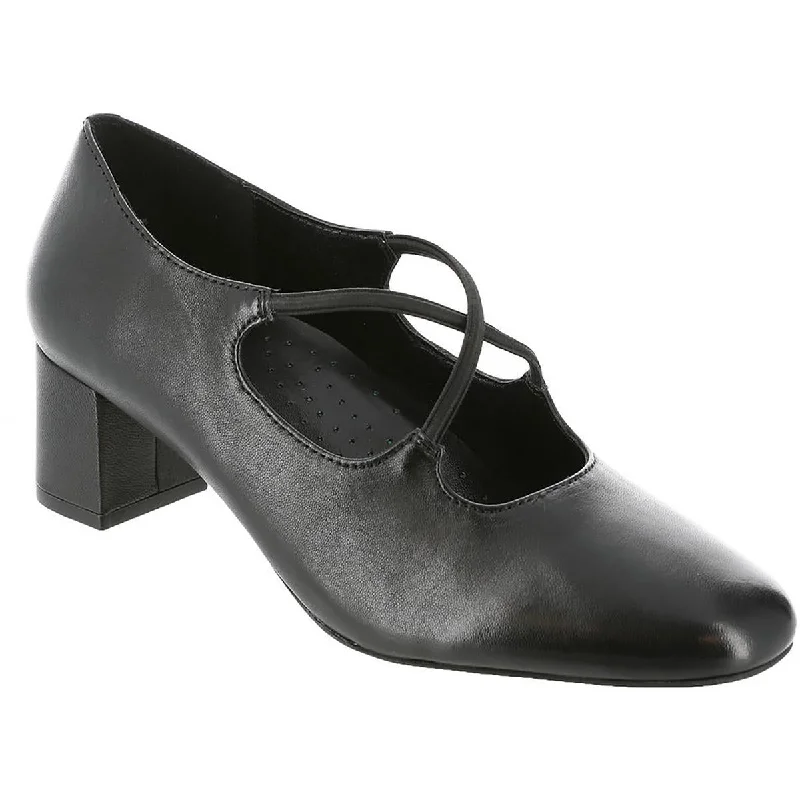 Flats with comfy sole linings -Trotters Womens Demi Leather Slip-On Mary Janes