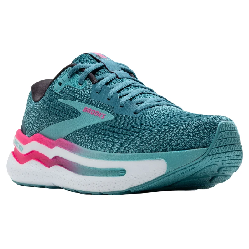 Running shoe with eco run repose -Brooks Ghost Max 2 Storm Blue/Knockout Pink/Aqua Running Shoe (Women's)