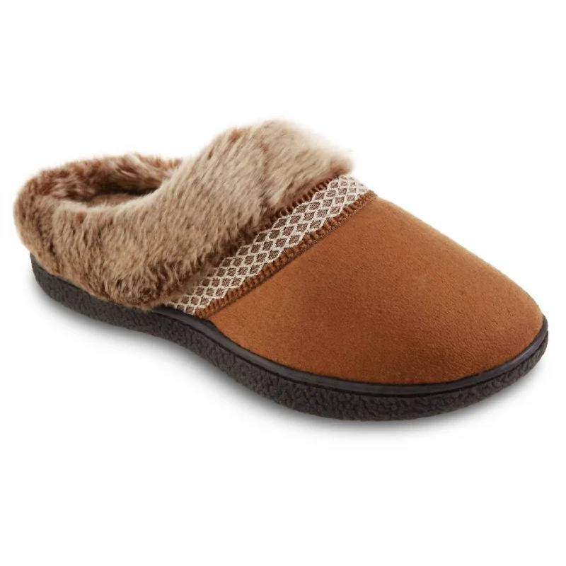 Slippers with early nap hush -Women's Recycled Microsuede Mallory Hoodback Slipper In Cognac