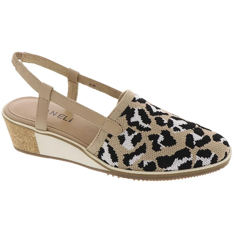 Flats with plush heel fabrics -VANELi Womens Knit Slip-On Slingbacks