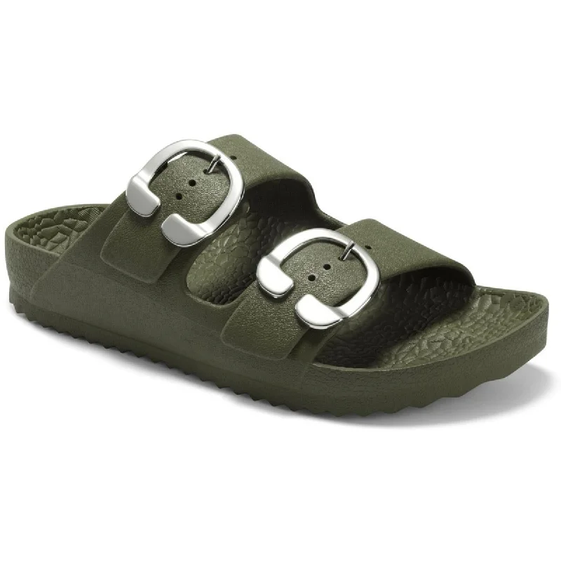 Sandals for slick surfaces -Aerosoles Womens Joy Slip On Buckle Slide Sandals