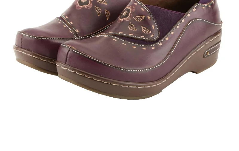 Slippers with pep nap accents -Women's Burbank Clogs In Purple