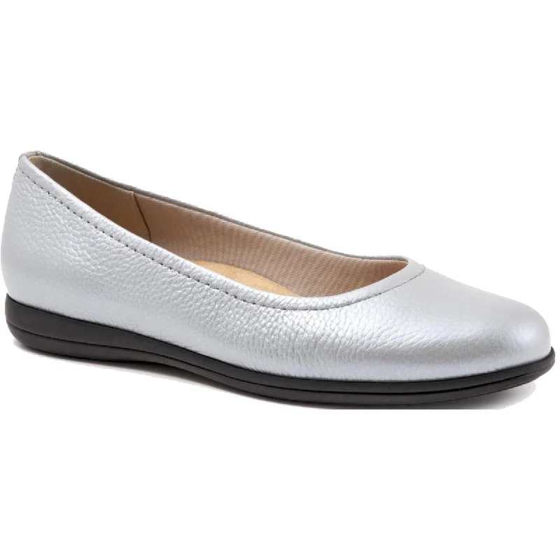 Flats for men with sole strain -Trotters Womens Darcey Leather Slip On Ballet Flats