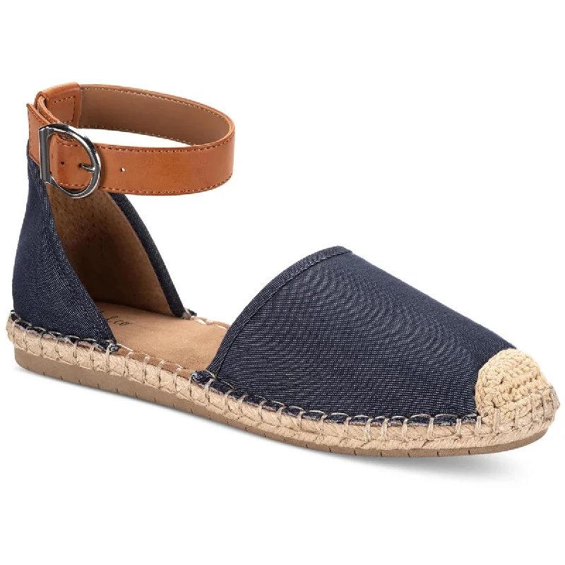 Best flats for sandy shore trails -Style & Co. Womens Paminna D 2 Denim Cushioned Footbed Espadrilles