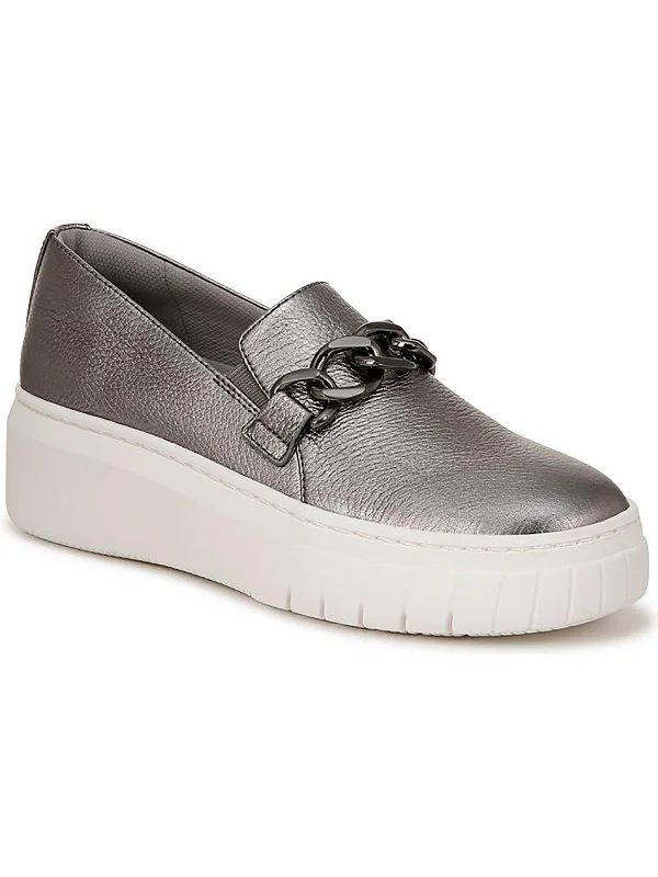 Daphne Womens Suede Chain Slip-On Sneakers