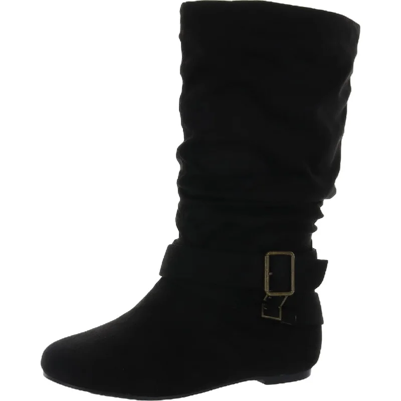 Journee Collection Womens Chely 6    Faux Suede Wide Calf Mid-Calf Boots