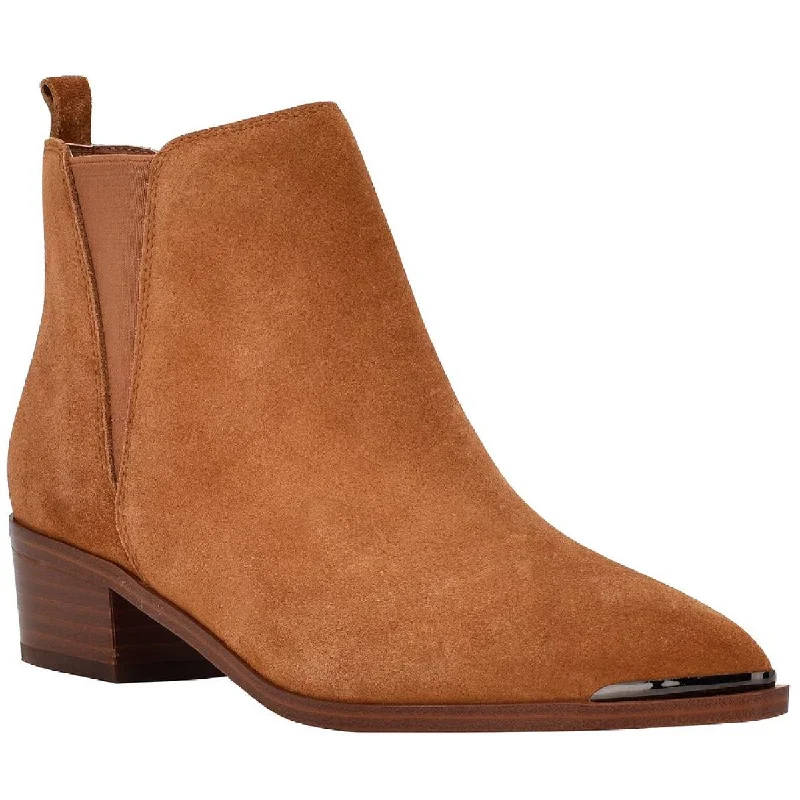 Marc Fisher Womens Mady Suede Heel Chelsea Boots