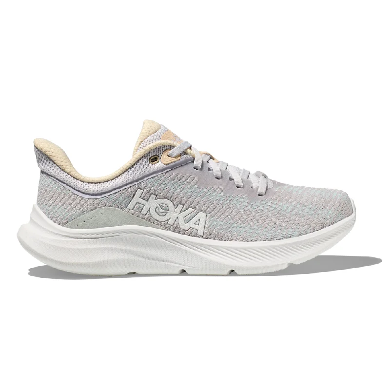 Running shoe with firm run grip -Hoka Solimar Nimbus Cloud/Shortbread Running Shoe (Women's)