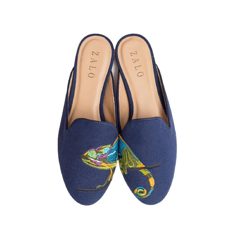 Slippers with wet nap repose -Women's Iguana Mule In Navy