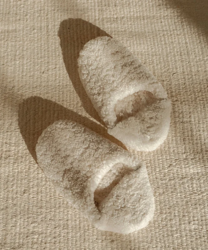 Slippers with thick nap soles -Shearling Moroccan Slipper