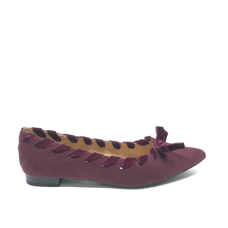 Flats for indoor dusk strolls -Shoes Flats By Versona In Maroon, Size: 10